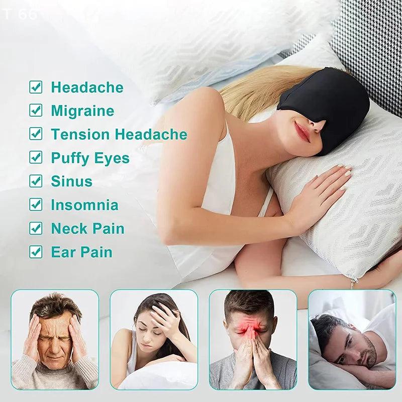For Pressure Relieve Pain Relief Headgear Migraine Relief Cap Gel Ice Cap Cold Compress Therapy Cap Ice Head Wrap Pack Eye Mask