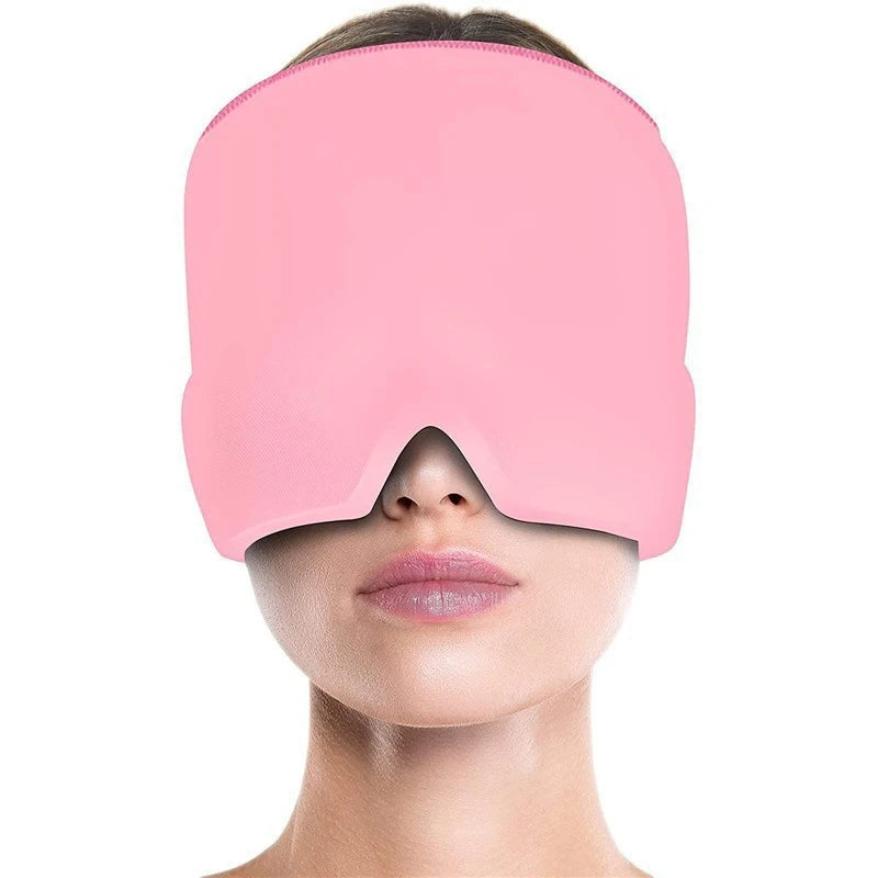 For Pressure Relieve Pain Relief Headgear Migraine Relief Cap Gel Ice Cap Cold Compress Therapy Cap Ice Head Wrap Pack Eye Mask